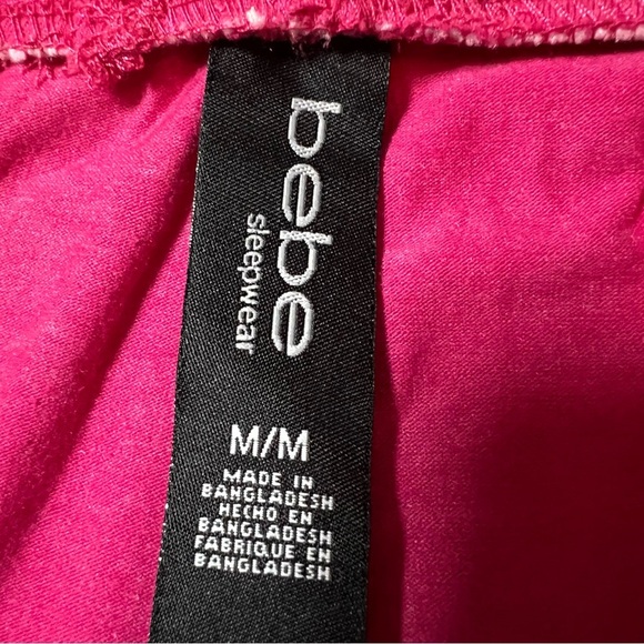 Bebe Hot Pink Logo Sleep Joggers | Size M | NWT - Picture 4 of 9